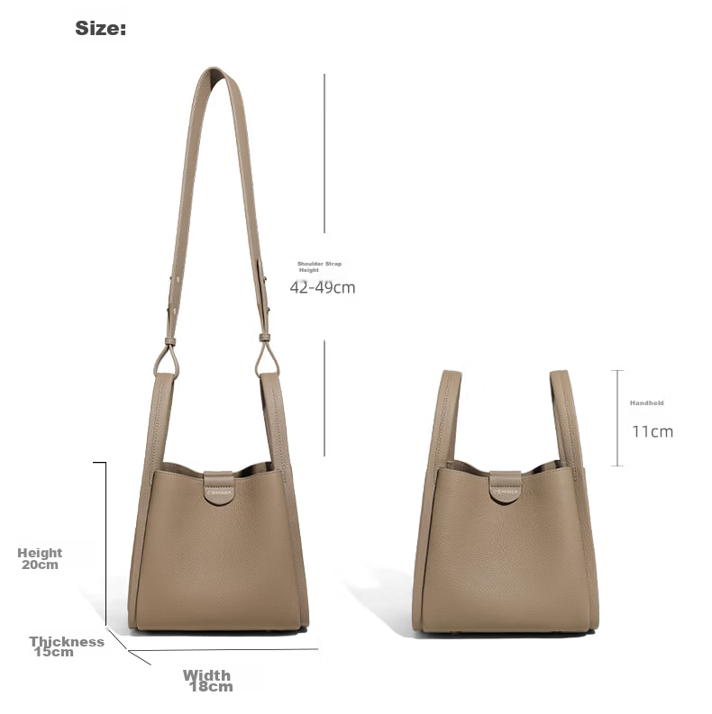 C.BANNER Women's Cowhide Basket Handbag Large Capacity Crossbody Bag Birthday Qixi Valentine's Day Gift for Girlfriend 12