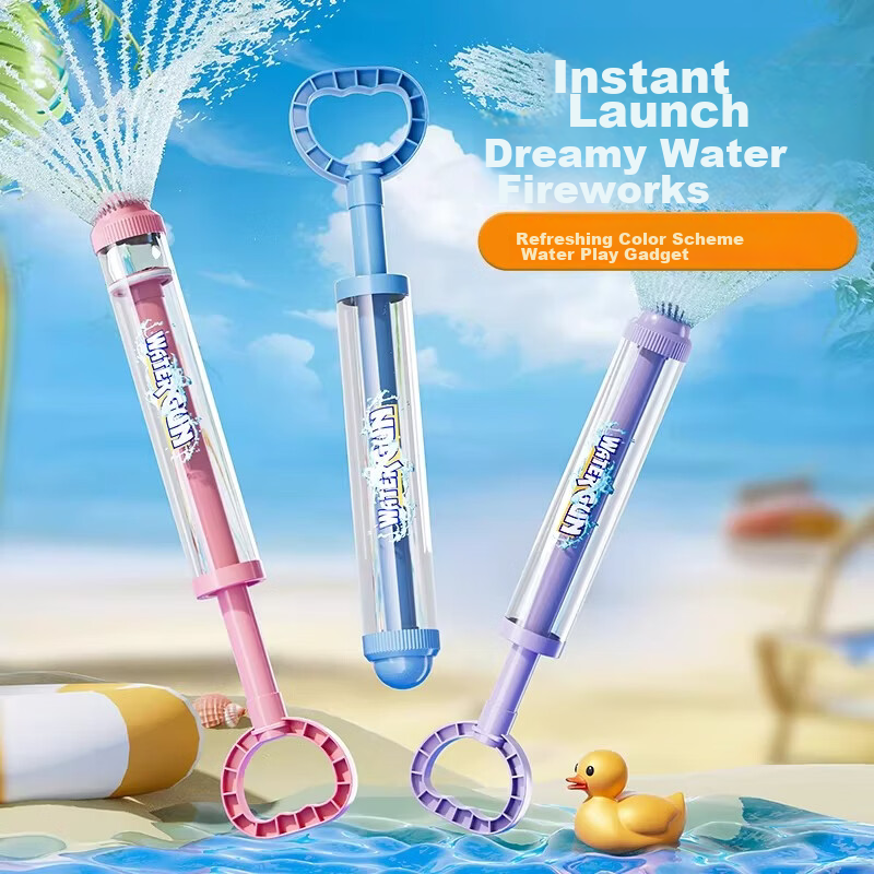 Licheers Fireworks Water Gun Children's Toy Large Capacity Pull-Out Spray Water Cannon Splash Water Gun for Water Fight