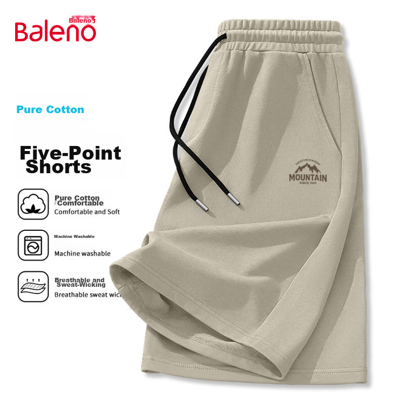 Baleno Men's Summer Five-Point Shorts Casual Sporty Youth Simple Trendy Fashion Mid-Length Pants