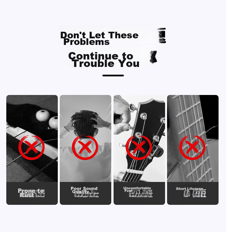 Lugou Acoustic Guitar Strings Full Set 6 Strings AC10 PU Coated - Soft Feel 10-47 6