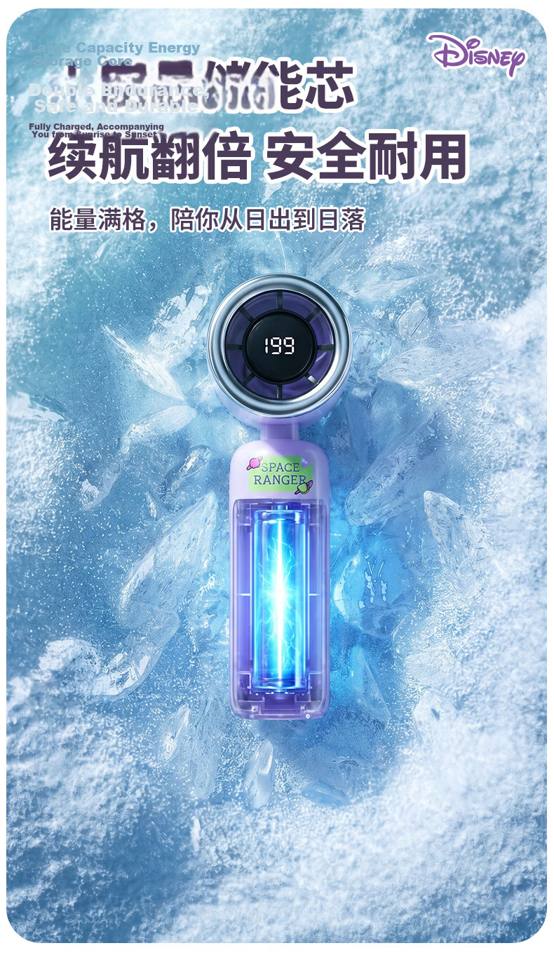 Disney Mini Portable Handheld USB Rechargeable Fan Large Airflow Long Battery Life Student Office Desktop Birthday Gift Graduation Travel C80 Bear 9