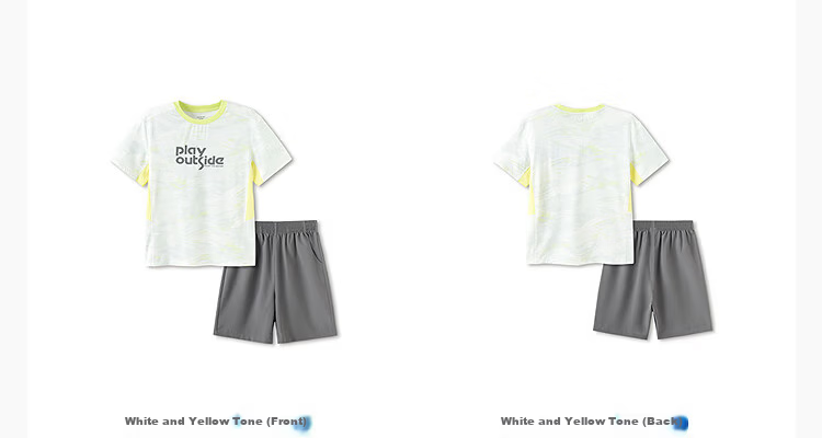 Balabala Boys Short Sleeve Set Children's Mid-to-Large Kids Two-Piece 2026 Spring Summer Quick-Dry Cooling Colorblock 18