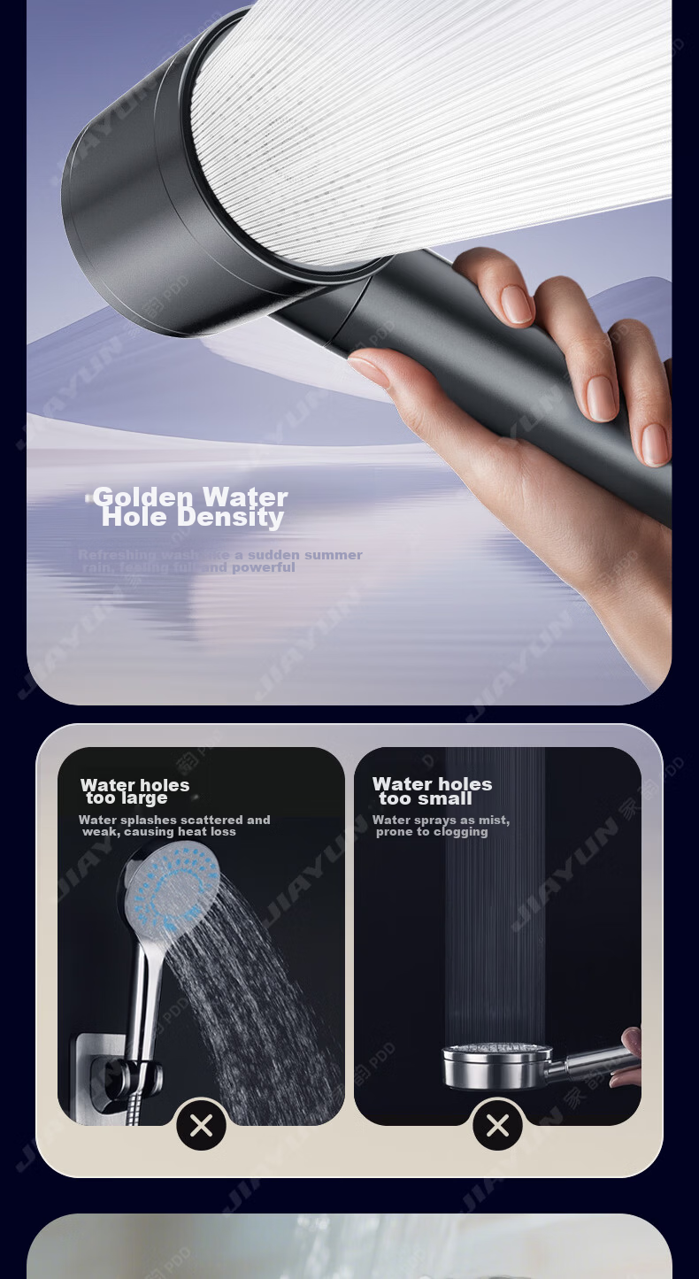 Jiayun [Seiko] High-Pressure Filtered Shower Head Powerful Multifunctional Handheld Shower Sprayer for Home Use 7
