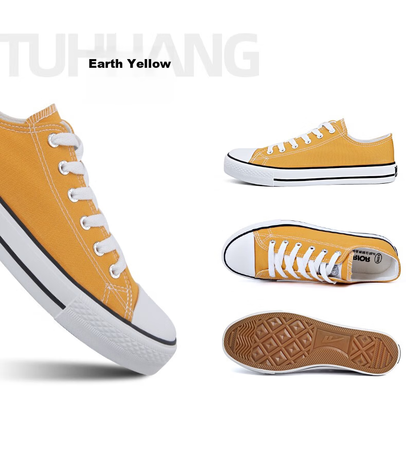 Warrior Official Canvas Shoes Men's Spring Summer Low-top Breathable Classic Couple Sneakers Casual Shoes White Size 44 30