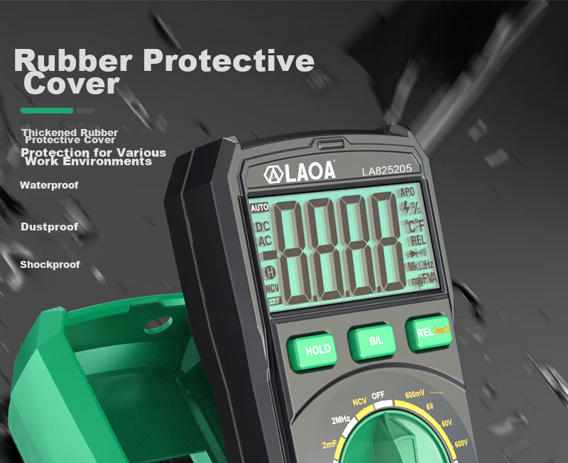 LAOA LA824801 Ultra-Thin Smart Anti-Burn Multimeter NCV Smart Induction 6000 Count Digital Multimeter 11