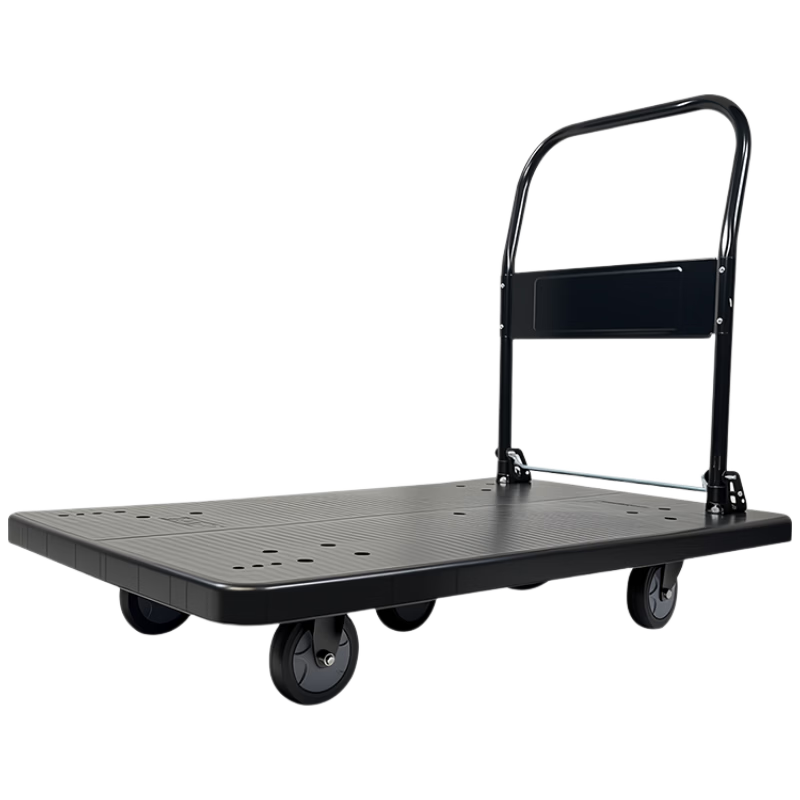 BYB Extended Flatbed Cart Cargo Trolley with Steel Pipe Trailer 1500kg 110x65cm Hand Pull Cart BYB-5110H