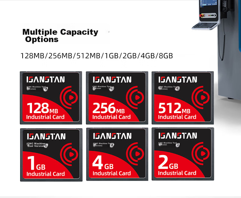 ISANSTAN Industrial CF Card 2G CNC Machine Fanuc CF Storage Card Mitsubishi M70 Siemens Frank FANUC System Machining Center CNC Advertising Machine Storage Card 3