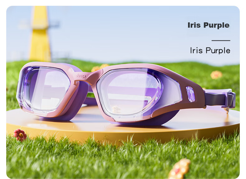 JEEP Kids Swimming Goggles Unisex Anti-Fog Waterproof Clear Vision Youth Professional Training Swim Glasses Apple Green Plano 15