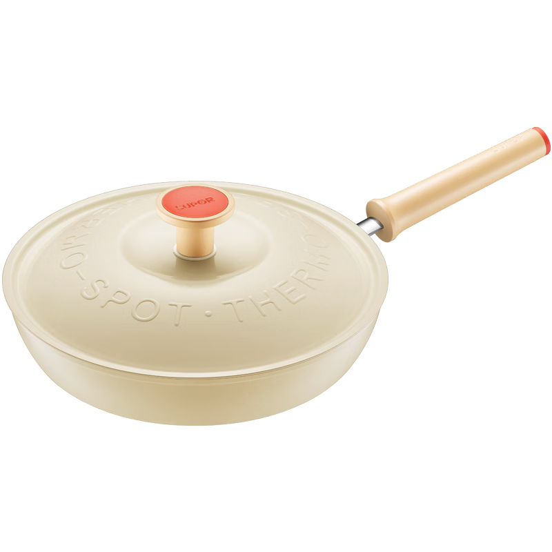 SUPOR Lightweight Red Dot Non-Stick Frying Pan Multi-Functional Flat Bottom Skillet Dishwasher Safe Induction Compatible 26cm