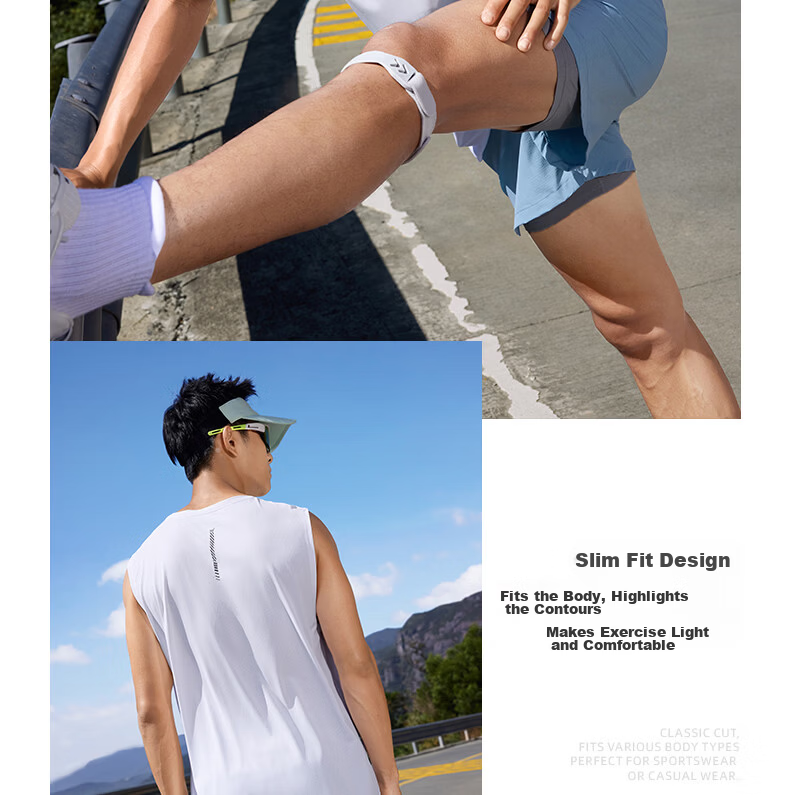 361° Men's Sports Vest Spring Summer New Quick-Dry Running Outdoor Training Breathable Sleeveless Top 652622503-5 8