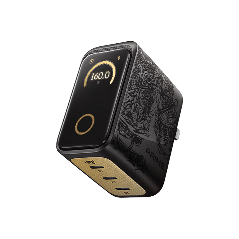 ANKER [Black Myth Wukong Collaboration] Anker Spirit Light Smart Display Charger Pro 160W Prime GaN Type-C Fast Charger Compatible with Apple iPhone 17