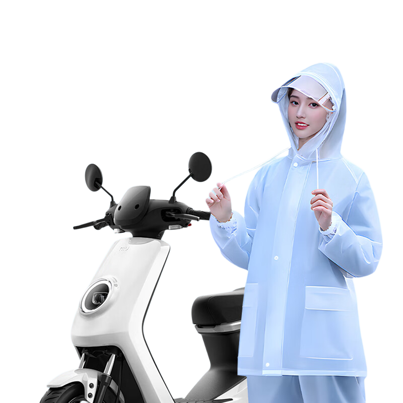 Leyoubaiyi Raincoat And Rain Pants Set, Adult Long Style, Full-Body Protection against Heavy Rain, Waterproof, for Men And Women, Electric Bike Two-Piece Raincoat