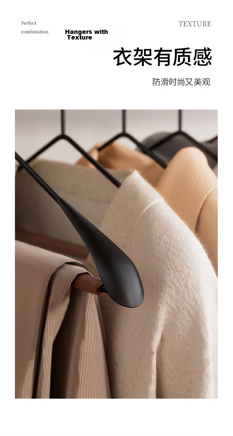 Jingxun Short Neck Hanger, Home Use Clothes Hanger, Non-Slip, Seamless, Wooden, Luxurious, High-End Clothes Rack, Wardrobe Storage, Premium Hanger 5
