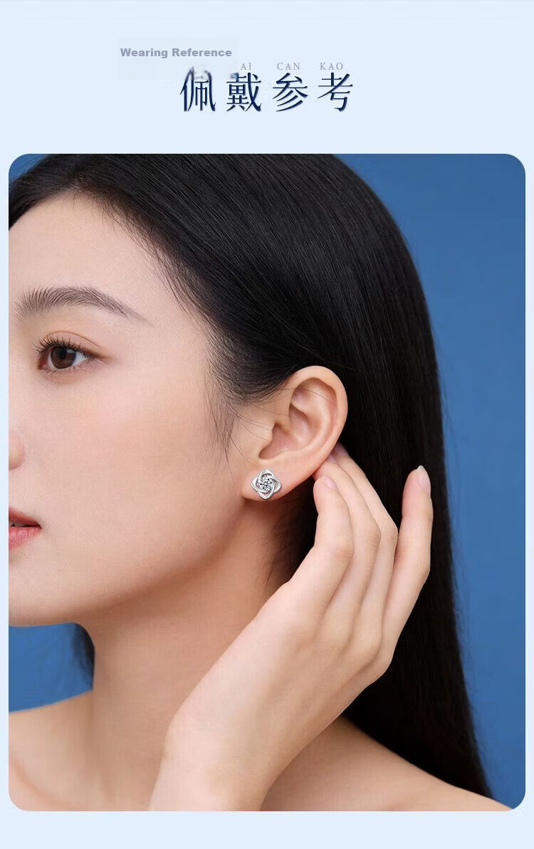 Gunai Lucky Four-Leaf Clover Stud Earrings for Women 925 Sterling Silver Needle Earrings Valentine's Day Gift for Girlfriend Wife 8