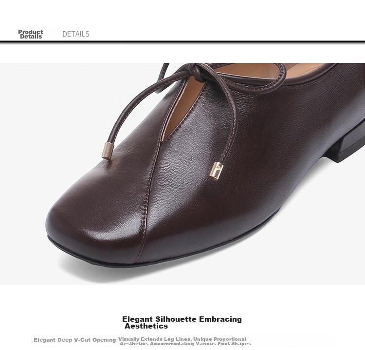 Le Saunda Summer New Square Toe Slip-On British Style Sheepskin Chunky Heel Granny Flats Women 32301 Brown BRK39 4