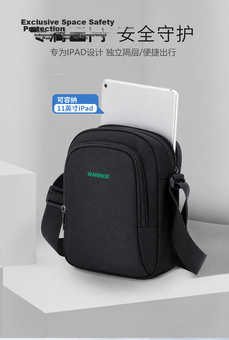 Warrior Men's Large Capacity Multifunctional Shoulder Bag Commuter Casual Crossbody Bag Cycling Sports Chest Bag Phone Bag for Women 7