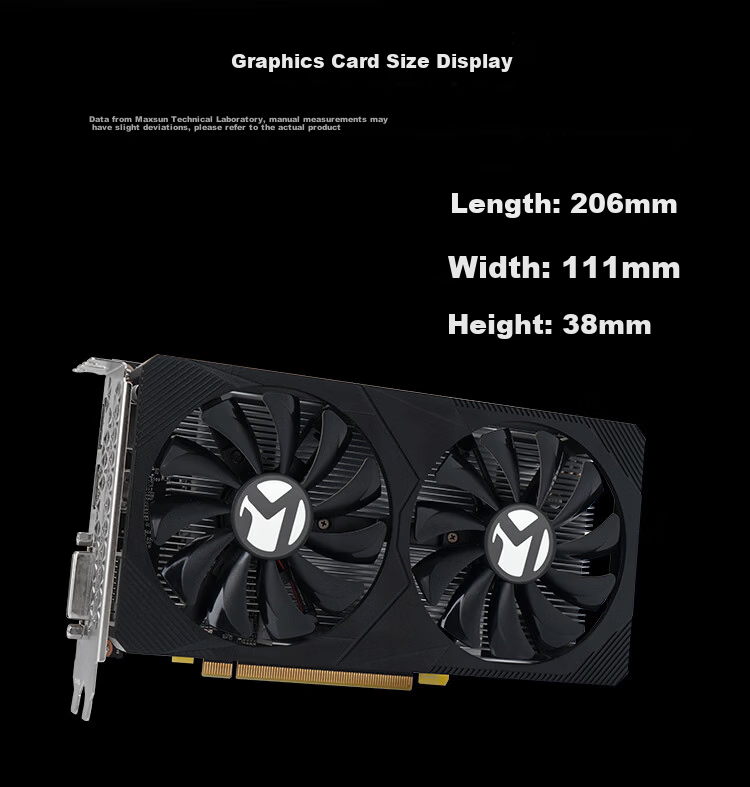 MAXSUN MS-GTX1650 TR 4GD6 Desktop Gaming Graphics Card 9