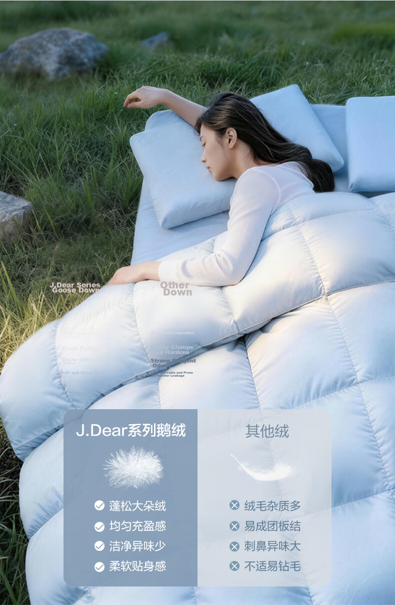 FUANNA x JDear JD Collaboration [Li Xiaoran Same Style] 50% White Goose Down Antibacterial Quilt Core 230×229cm 5