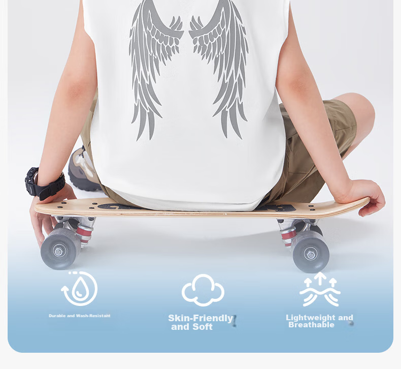 Zuo Xi Boys' Pure Cotton Vest Children's Summer T-Shirt 2026 New Boys' Sleeveless Top Base Shirt Black 130 3