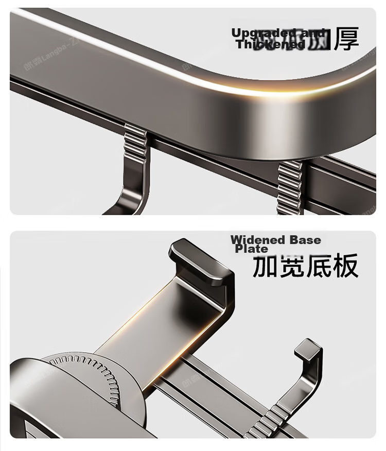 Taoshi Suction Cup Towel Rack Space Aluminum Bathroom Towel Bar 095XPMJG50 11