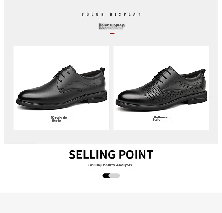 Spider King Men's Summer Hollow Out British Style Leather Business Dress Shoes Black Hollow Out Size 44 5