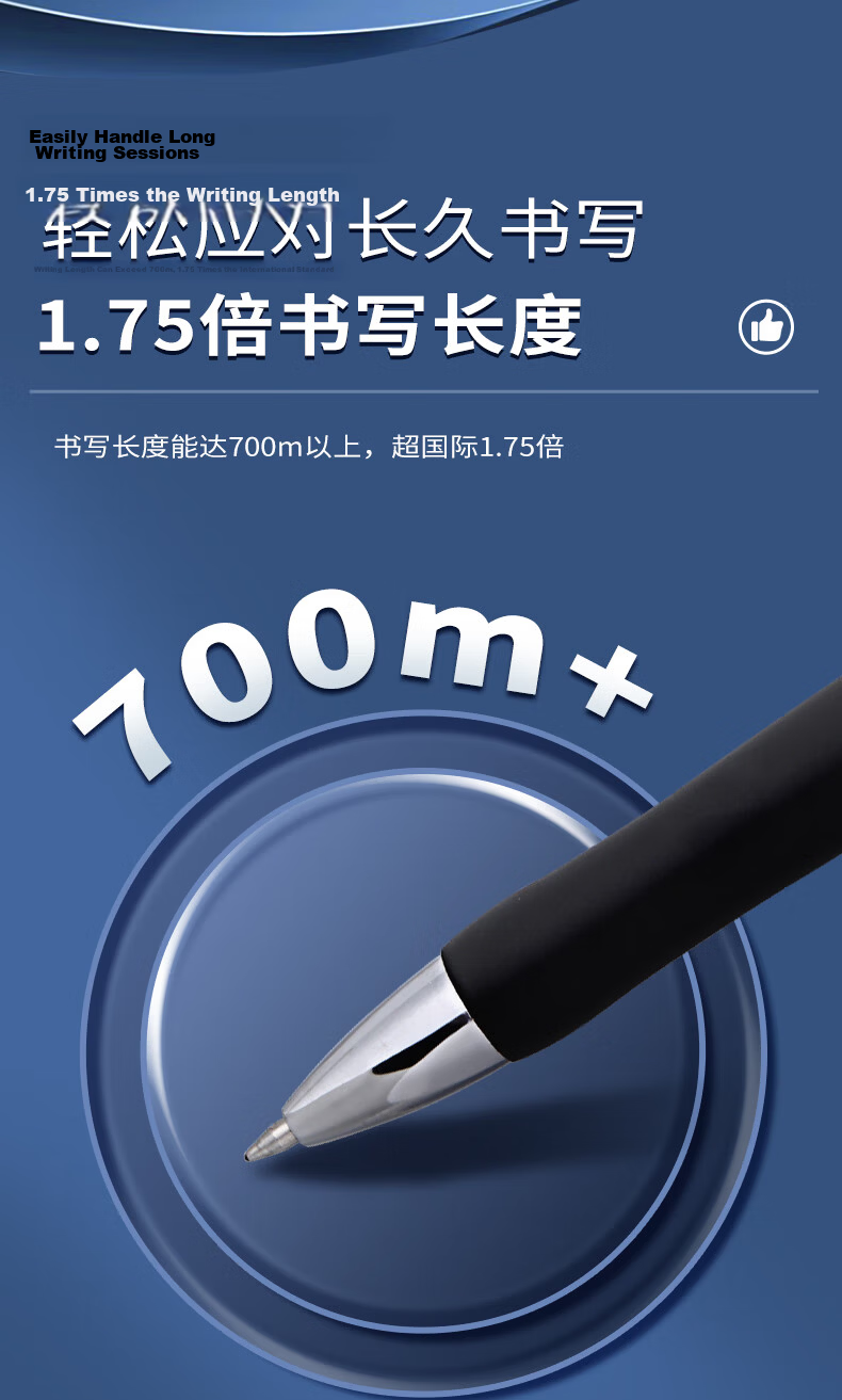 M&G K35 Black 0.5mm Retractable Gel Pen Bullet Tip Office Student Exam Water Pen Business Signature Pen Teacher Special Ballpoint Pen 12pcs 6