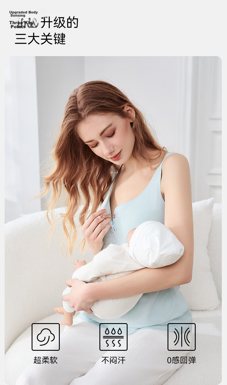 EMXEE Maternity Nursing Tank Top Pure Cotton Bra-Free Camisole with Chest Pads Breastfeeding Cover for Pregnant Women XL 6