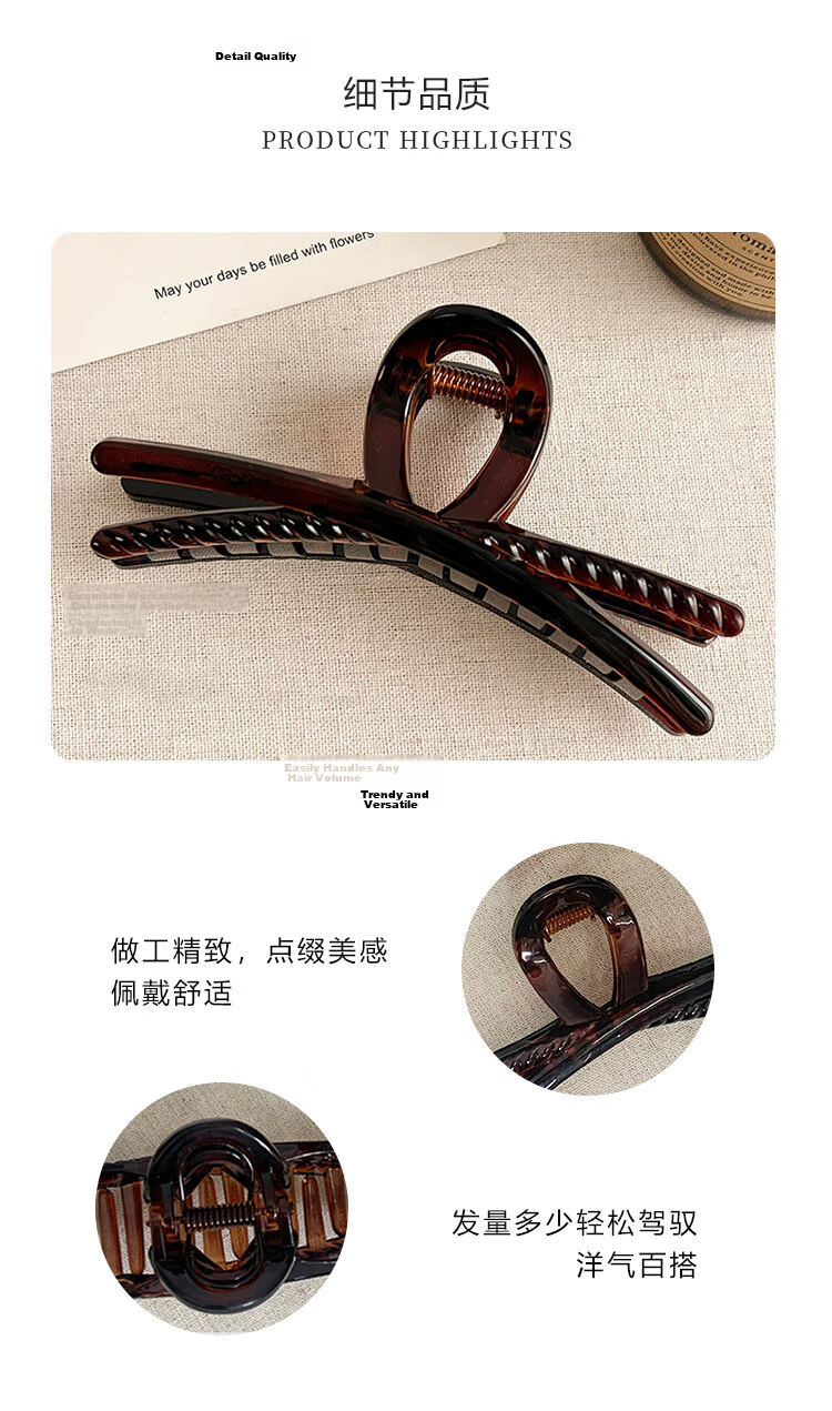 Xiangwan Elegant Hair Clip Shark Clip Korean Style Hair Accessories Versatile Hair Claw for Girls Birthday Gift 3
