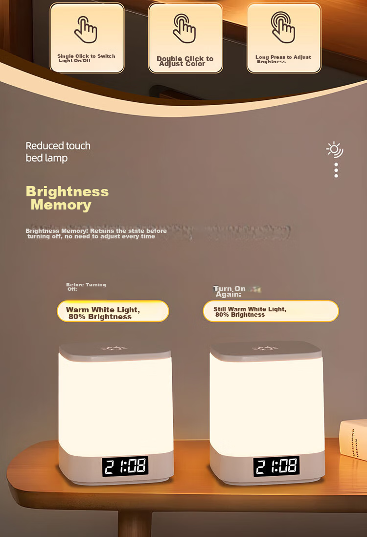 Heart LocK Rechargeable Night Light Baby Feeding Night Lamp Bedroom Bedside Atmosphere Light Remote Control Sleep Companion Long Battery Life Tap Light [Clearance Sale] 15