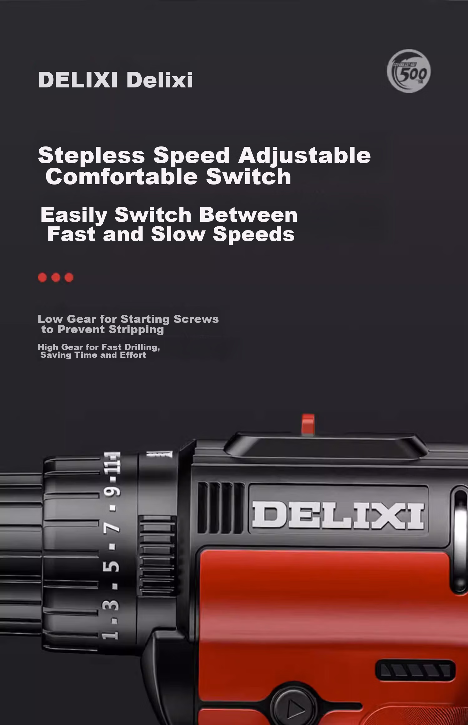 Delixi Electric 16.8V Brushless Cordless Lithium Battery Hand Drill Electric Screwdriver Tool Kit 29