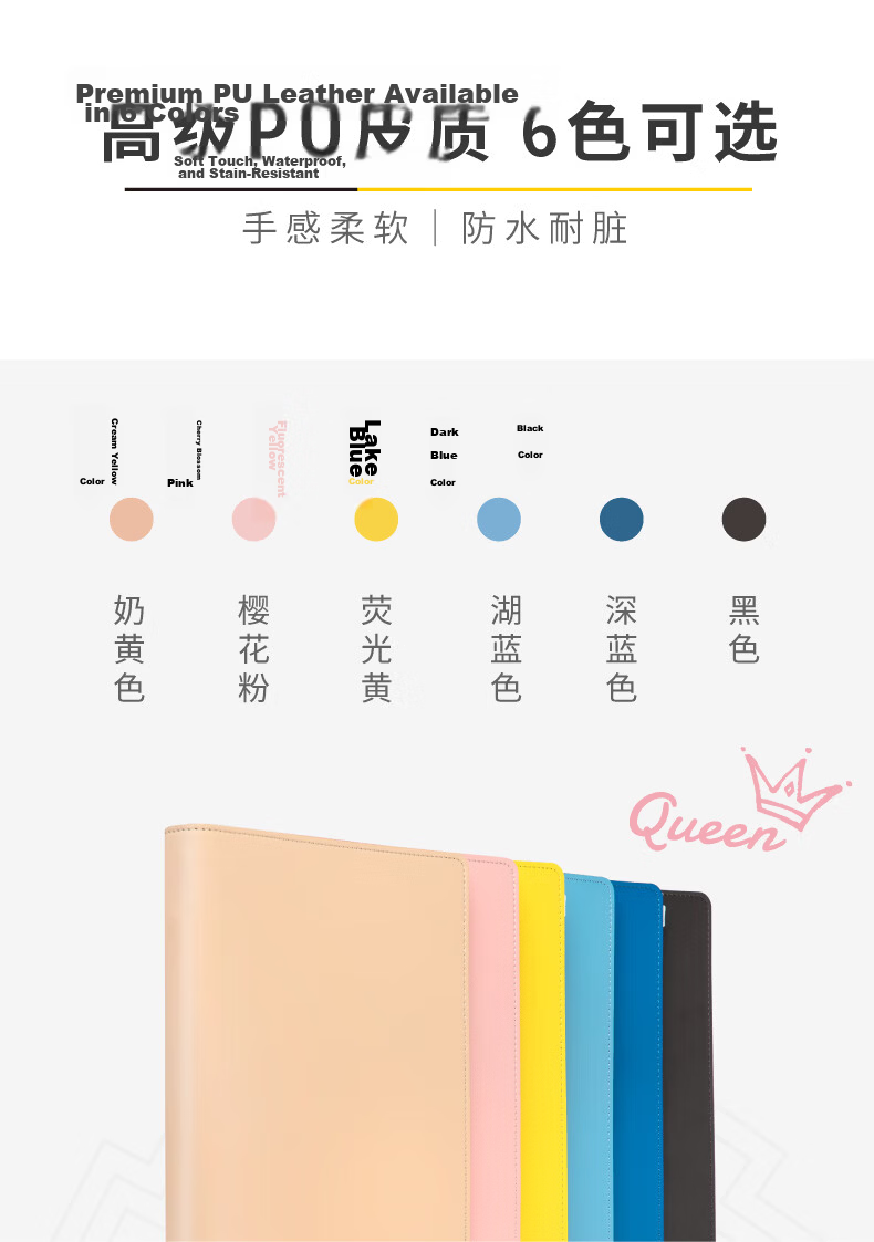 MARUMAN Loose-Leaf Notebook PU Cover Pink F290 3
