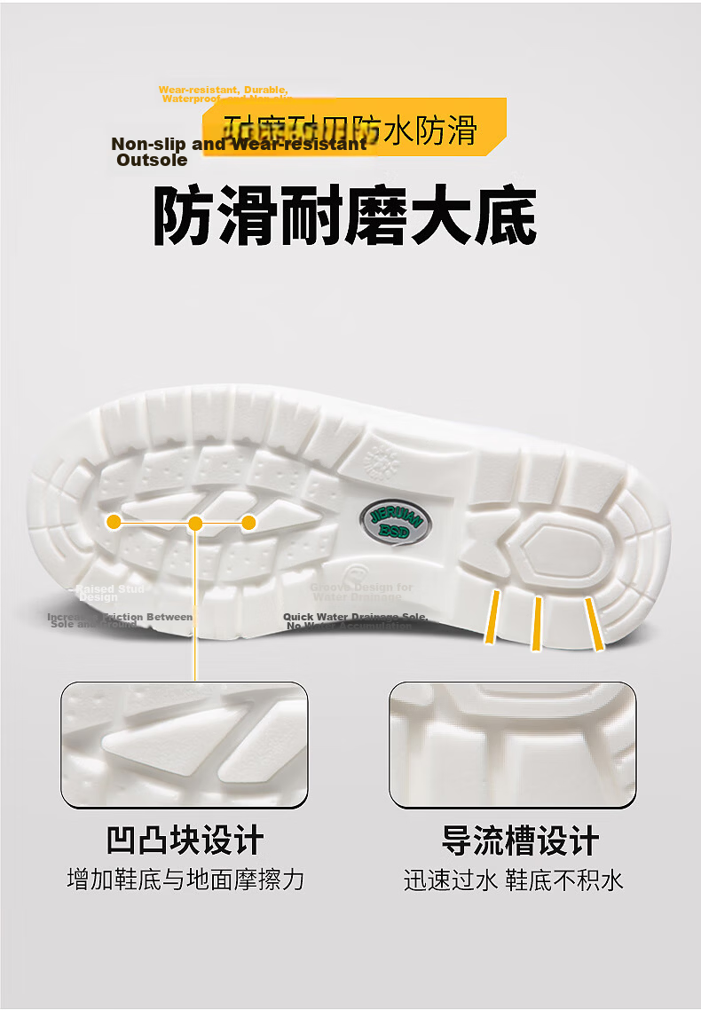 Mulang Anti-Static Safety Shoes Steel Toe Dust-Free Shoes Food Factory Electronic Workshop Professional Non-Slip Work Shoes White Size 42 9