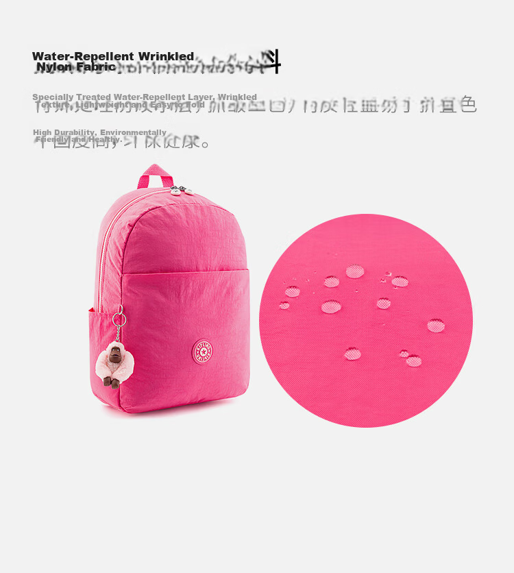 Kipling Large Capacity Backpack School Bag Junior High School BTS HAYDAR Blue Patchwork Birthday Gift 5