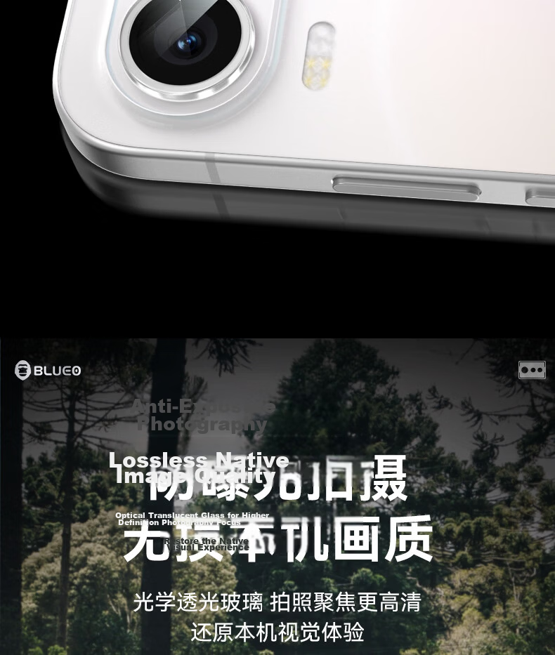 BLUEO AR Anti-Reflective Honor 600Pro Rear Camera Lens Protector High Transparency Shockproof Scratch-Resistant Film 8