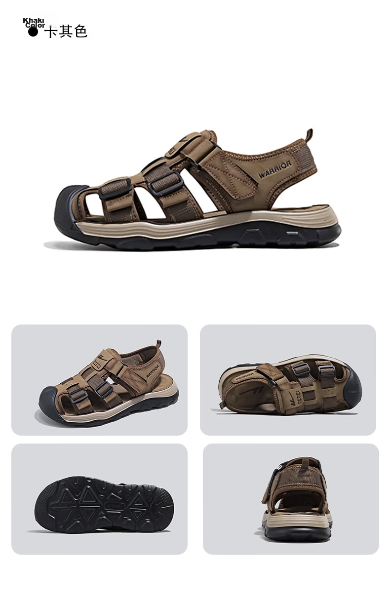 Warrior Official Men's Summer 226 New Men's Sandals Beach Shoes Men's Creek Hiking Water Shoes Men's Clogs 12