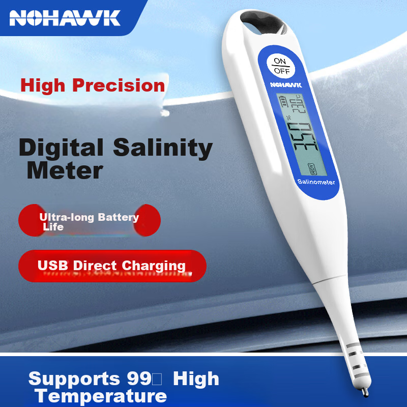 Nohawk Electronic Salt Meter Salinity Tester Brine Salinity High Precision Salt Content Tester 0.01%~5.00%