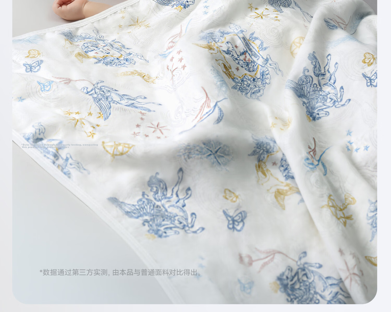 Beitaisi Baby Swaddle, Amniotic Membrane Newborn Wrap, Anti-Startle Blanket, Single Summer Thin Double-Layer Star Dust 90*90cm 14