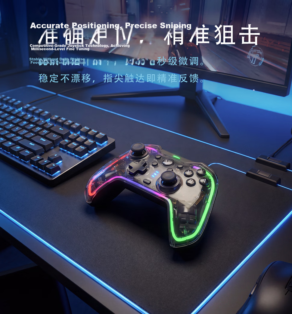 Saitek Gaming Controller Motion Vibration Wireless Bluetooth Gamepad for Switch PC Xbox Mobile TV Steam 3