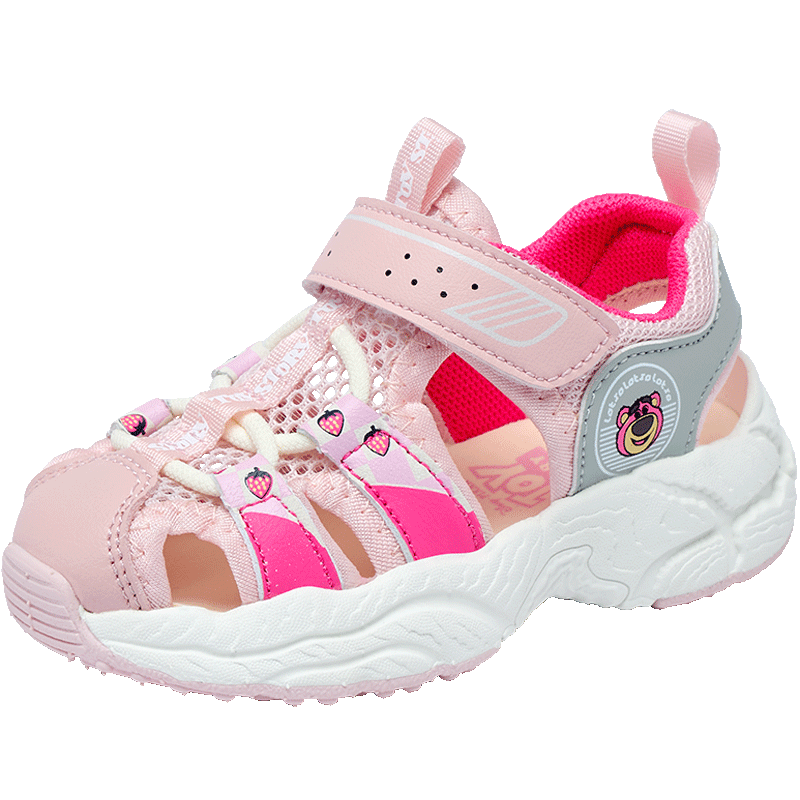 Disney Kids Sandals Boys and Girls Outdoor Summer Breathable Beach Shoes Pink/Rose Red Size 27