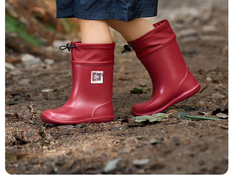 Nido Bear Kids Rain Boots Baby Non-Slip Waterproof Shoes Boys Girls School Shoes YX2518 Size 17 22
