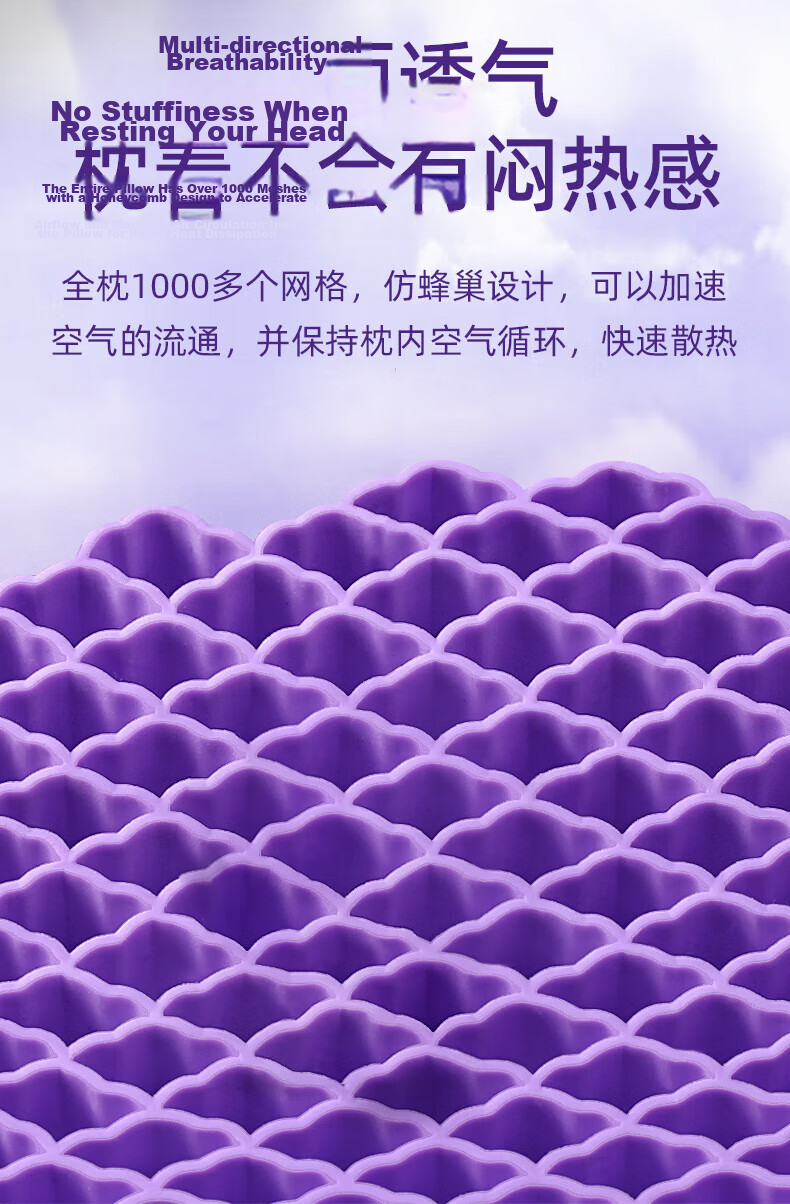 Mi Xiaoshu Children's Pillow TPE Grid Non-Gel Breathable Mesh Pressure-Free Sleep Cervical Pillow Baby Washable Pillow 3