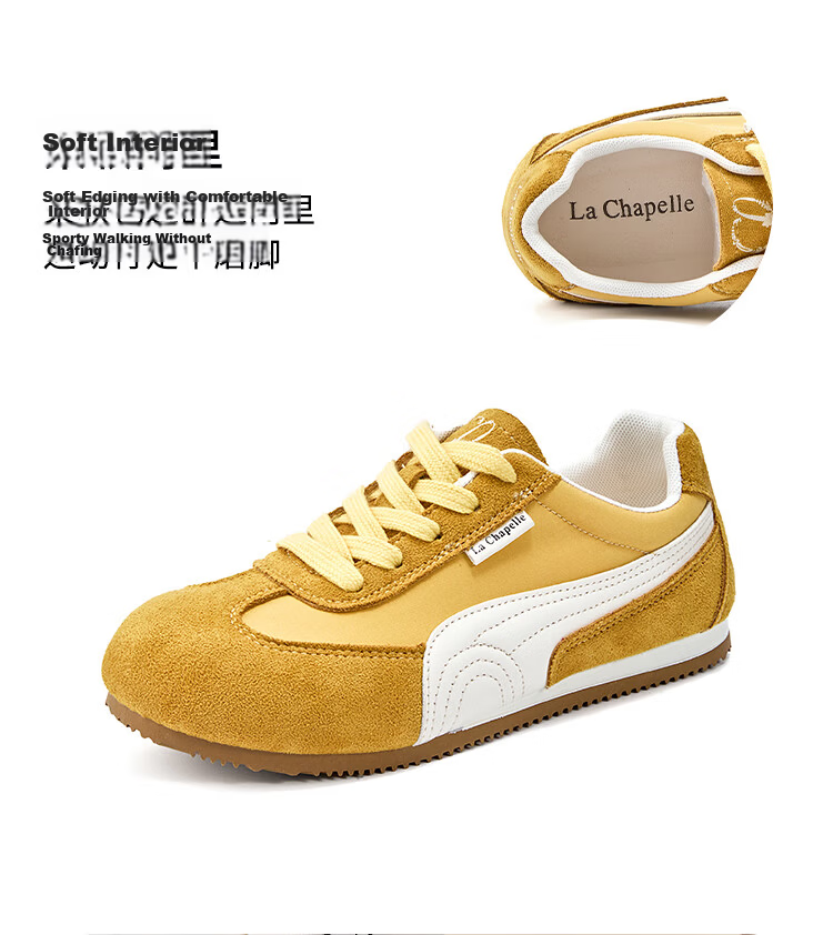 La Chapelle Women's Casual Low-Top Sneakers Beige Size 40 Model 6626-3 8