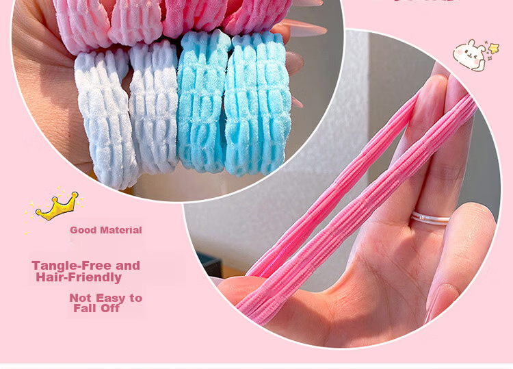 Princess Password Children's Day Gift High Elasticity Hair Tie for Girls Soft Hair Band Student Hair Rope Hair Accessory 9