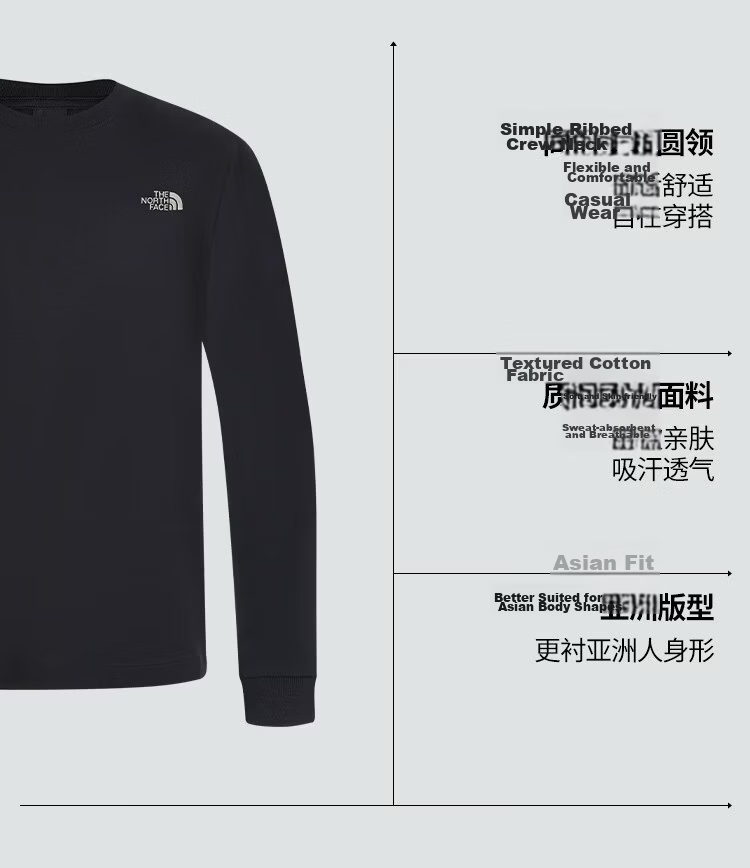 The North Face Men's Long Sleeve Printed Loose Fit Sports Outdoor T-Shirt 8JKS Black/JK3 XL 3