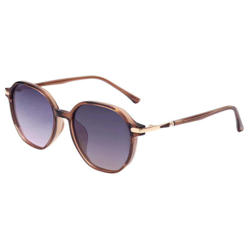 AMORAYS 2026 New Polarized Sunglasses for Women Premium Sun Protection Small Face Design UV Protection Milk Tea Color