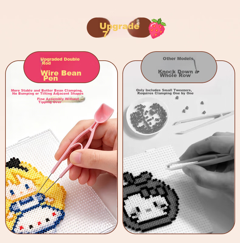 EagleStone Perler Beads Set with Iron DIY Bead Craft Toy Gift Box for Girls 14+ Birthday Present 16