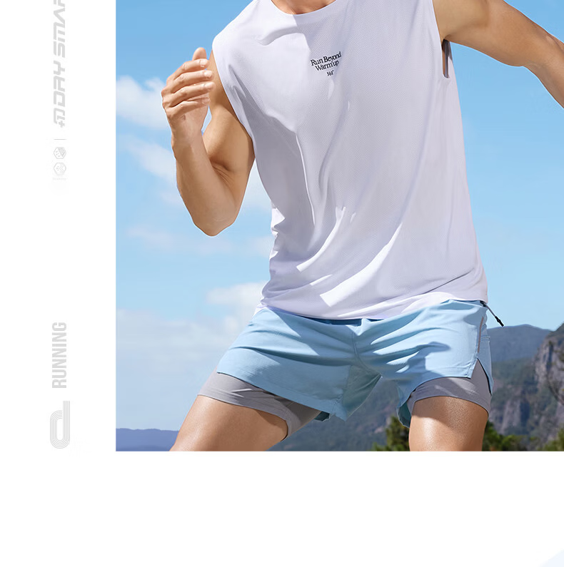361° Men's Sports Vest Spring Summer New Quick-Dry Running Outdoor Training Breathable Sleeveless Top 652622503-5 6