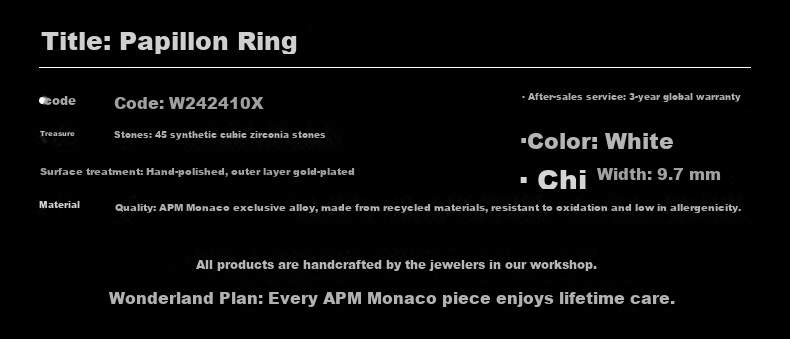 APM Monaco Double Butterfly Ring Fashion Elegant Minimalist Design Ring Gift for Girlfriend Wife Birthday 1