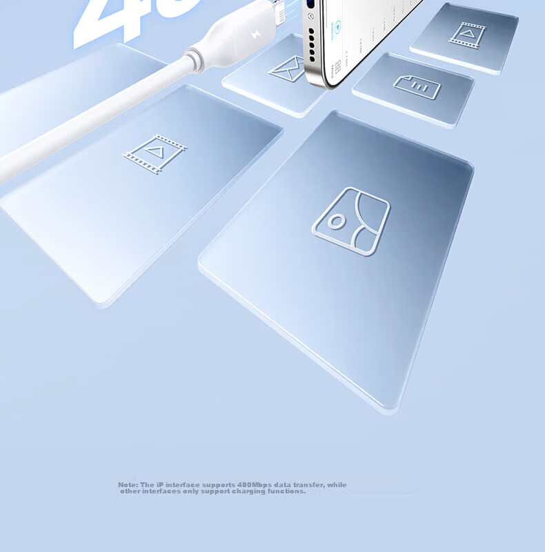BASEUS Apple 16/15 Charging Cable Data Cable Fast Charge 3.5A Multi-in-1 Type-C Moonlight White 1.2m 21