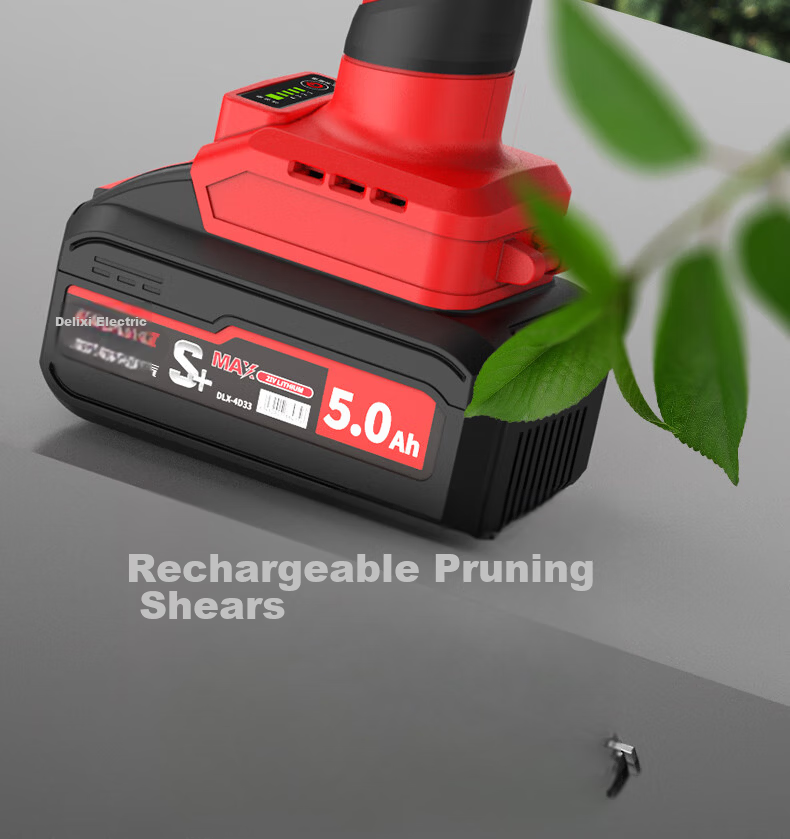 DELIXI ELECTRIC Brushless Electric Scissors Cordless Garden Lithium Battery Pruning Shears Branch Trimmer Fruit Tree Pruner Electric Agricultural Tools 2